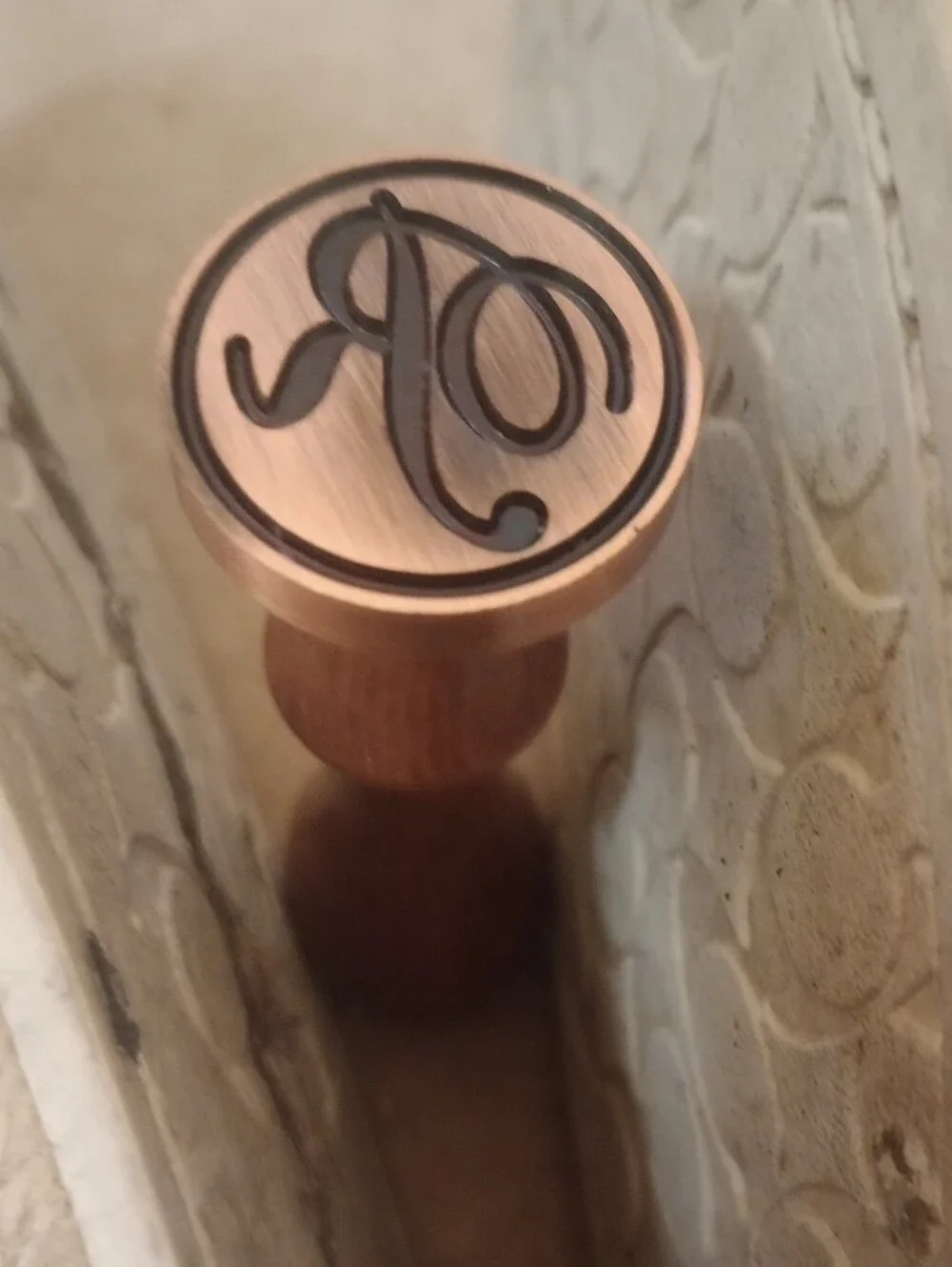Pier 1 Brown Wooden Calligraphy 